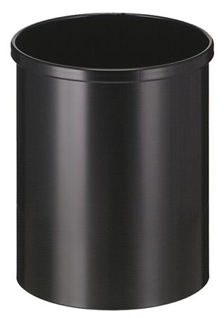 Nyitott tetejű szemetes, fém, 15 l, VEPA BINS, fekete